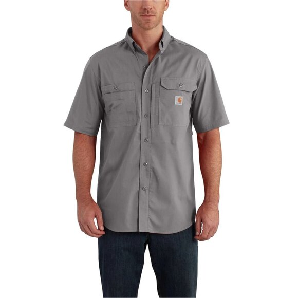 Carhartt Force Ridgefield Solid Short Sleeve Relaxed Fit Shirt - Picture 1 of 4